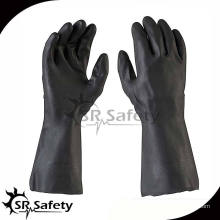 SRSAFETY Black Guantes industriales de neopreno / guantes de trabajo químicos